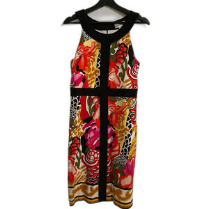 Joseph Ribkoff 10 Colorful Floral Dress Tropical Vibrant Femme Bold Resort